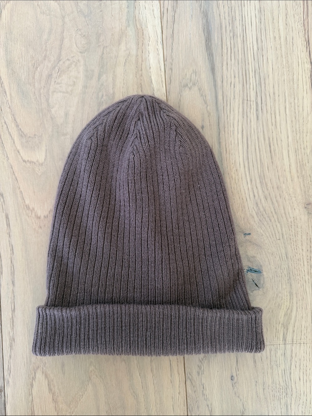 Main Character Ribbed Fold-Over Beanie - Taupe